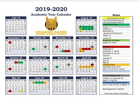 rrgsd calendar